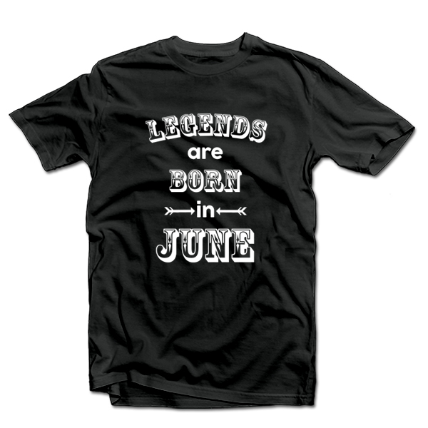 T-shirt "Legends are born" mit ausgewähltem Monat