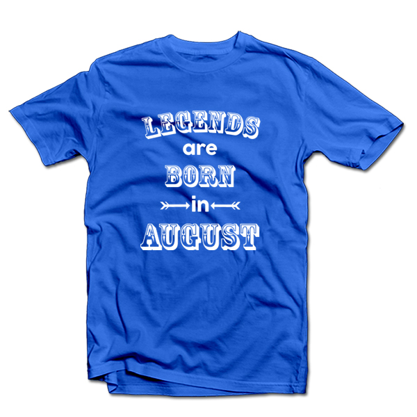 T-shirt "Legends are born" mit ausgewähltem Monat