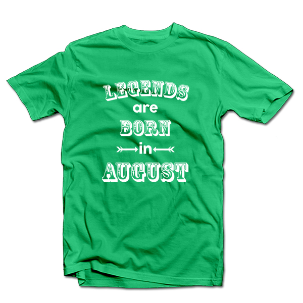 T-shirt "Legends are born" mit ausgewähltem Monat