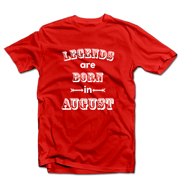 T-shirt "Legends are born" mit ausgewähltem Monat