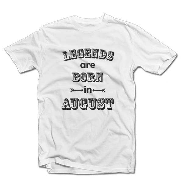 T-shirt "Legends are born" mit ausgewähltem Monat