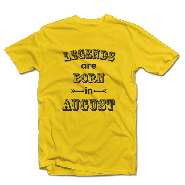 T-shirt "Legends are born" mit ausgewähltem Monat
