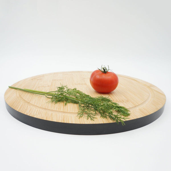 Rundes Bambus-Schneidebrett „Weltbester Chef“ Rundes Bambus-Schneidebrett „Weltbester Chef“