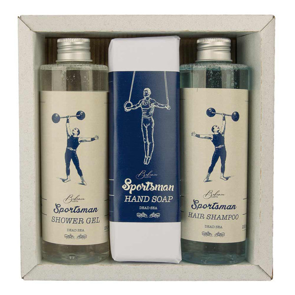 Geschenkset „Sportsman“ (Duschgel 250ml + Seife 145g + Shampoo 250ml) Geschenkset „Sportsman“ (Duschgel 250ml + Seife 145g + Shampoo 250ml)