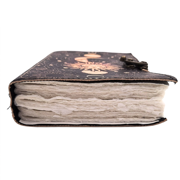 Leder-Notizbuch „Sonne und Mond“