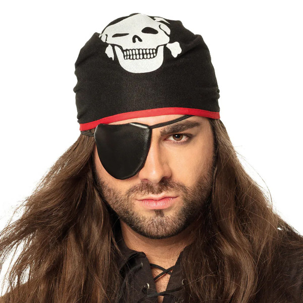 Piratenkopftuch mit Augenklappe