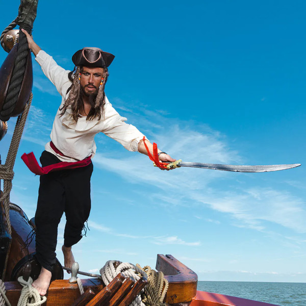 Piratenhut mit Haaren "Dirty Jack"