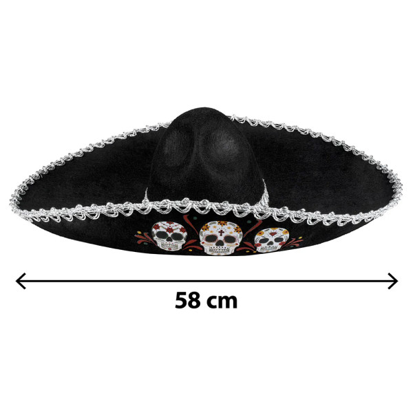 Mexikanischer "Sombrero Calavera"-Hut