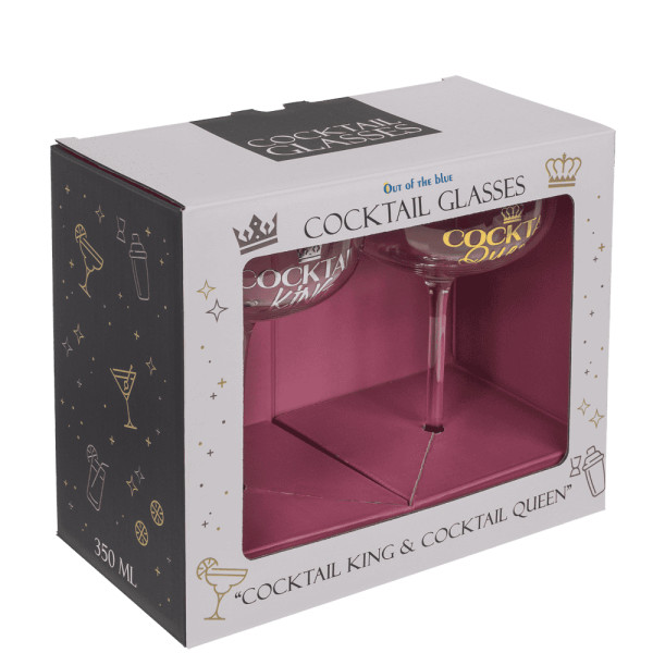 Cocktailgläser-Set "Cocktail King & Queen"