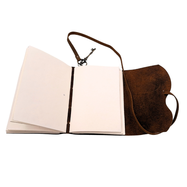 Leder-Notizbuch im Vintage-Stil mit Schlüssel