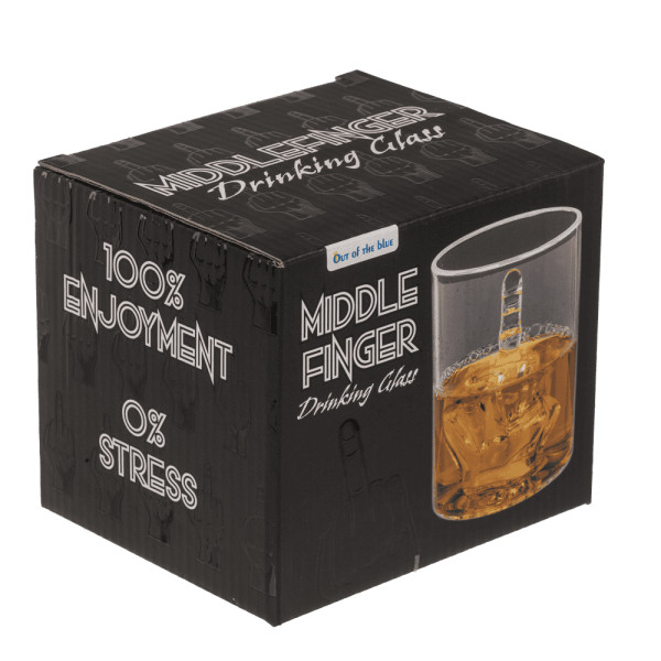 Whiskeyglas „Middle Finger“, 350 ml