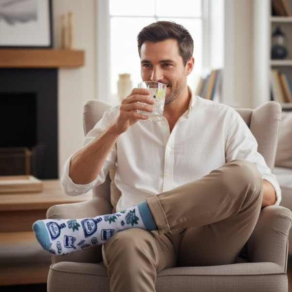 Geschenkset "Drinks" (Glas + Socken)