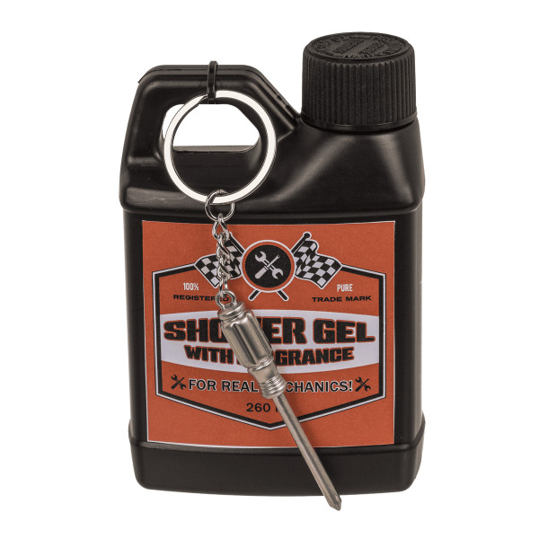 Universal-Duschgel für Herren „Motor Oil“ (260 ml) + Schlüsselanhänger Universal-Duschgel für Herren „Motor Oil“ (260 ml) + Schlüsselanhänger