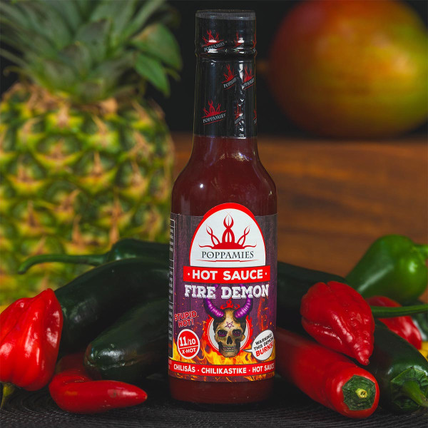 Schärfste Poppamies Sauce „Fire Demon“, 150ml Schärfste Poppamies Sauce „Fire Demon“, 150ml