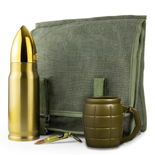 Geschenkset zum Thema Militär "Bullet & Grenade"
