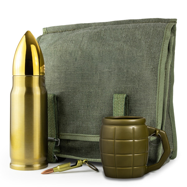 Geschenkset zum Thema Militär "Bullet & Grenade"