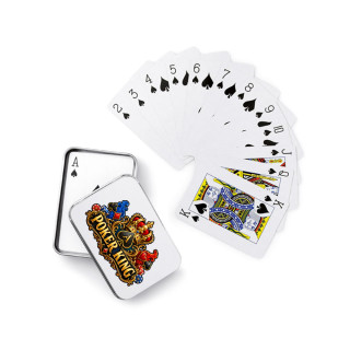 Spielkarten in Metalldose „Poker King“