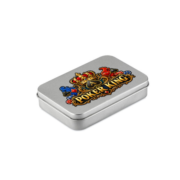 Spielkarten in Metalldose „Poker King“