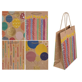 Geschenktüte aus Papier „Balloons and Candles” (23 x 18 x 8 cm)