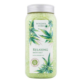 Beruhigendes Badesalz mit Kräutern und Hanfsamenöl (900 g)