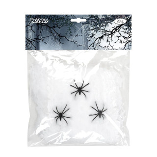 Halloween Spinnennetz und 3 Spinnen