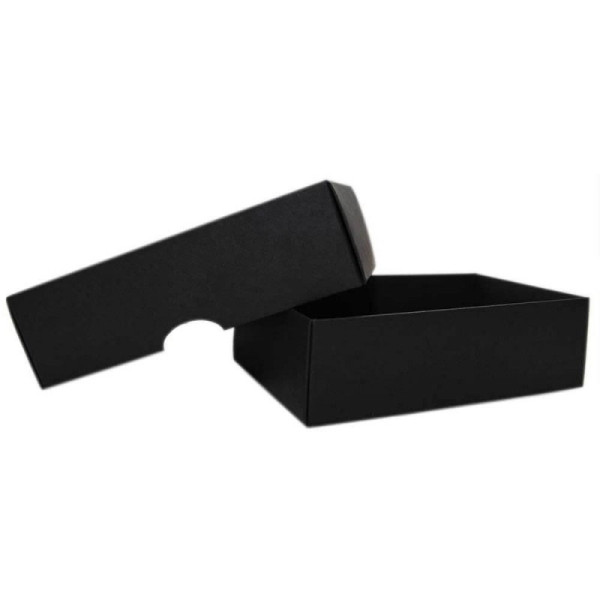 Zweiteilige Box, Schwarz 100x70x30mm Zweiteilige Box, Schwarz 100x70x30mm