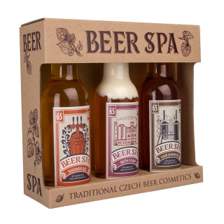 Kosmetisches Geschenkset „BEER SPA“ (Duschgel 200ml + Shampoo 200ml + Badeschaum 200ml)