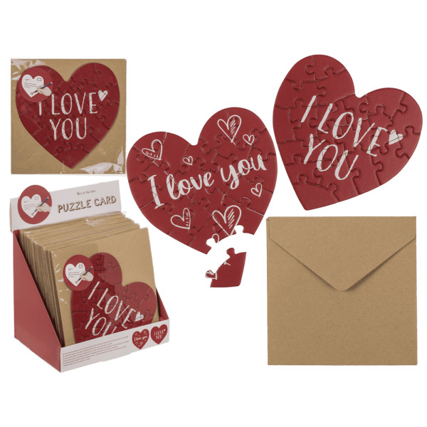 Herzförmige Karte - Puzzle „Liebe“ Herzförmige Karte - Puzzle „Liebe“