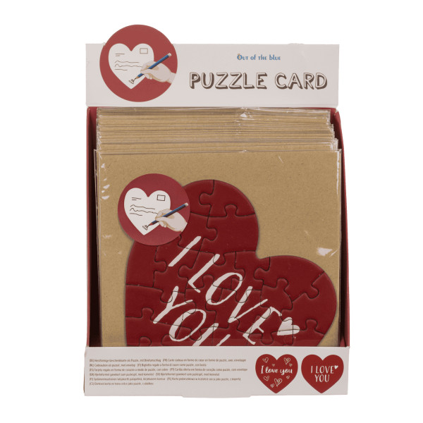 Herzförmige Karte - Puzzle „Liebe“ Herzförmige Karte - Puzzle „Liebe“