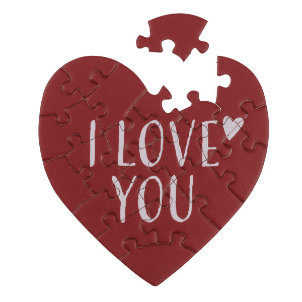 Herzförmige Karte - Puzzle „Liebe“ Herzförmige Karte - Puzzle „Liebe“