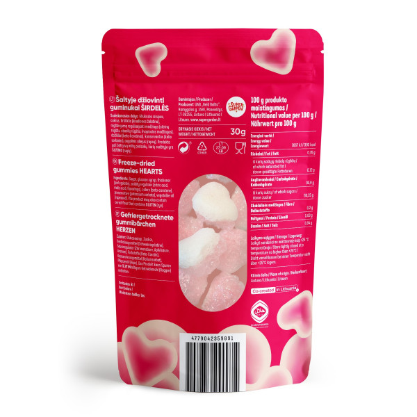 STAR CANDIES Gefriergetrocknete Gummies „Herzen“, 30g STAR CANDIES Gefriergetrocknete Gummies „Herzen“, 30g