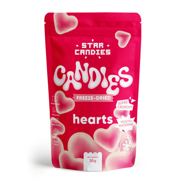 STAR CANDIES Gefriergetrocknete Gummies „Herzen“, 30g STAR CANDIES Gefriergetrocknete Gummies „Herzen“, 30g