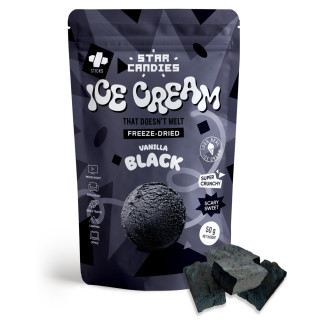 STAR CANDIES Gefriergetrocknetes Schwarzes Vanilleeis, 50g