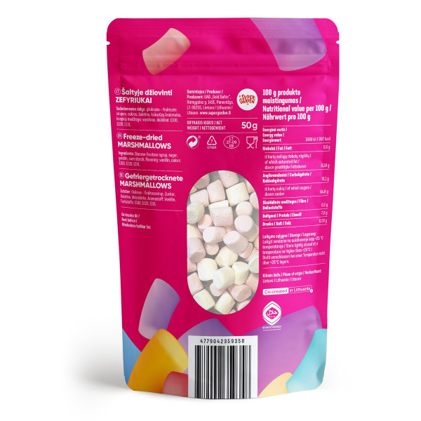 STAR CANDIES Gefriergetrocknete Marshmallows, 50g STAR CANDIES Gefriergetrocknete Marshmallows, 50g