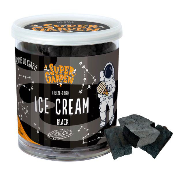 SUPER GARDEN Gefriergetrocknetes schwarzes Vanilleeis, 35g SUPER GARDEN Gefriergetrocknetes schwarzes Vanilleeis, 35g