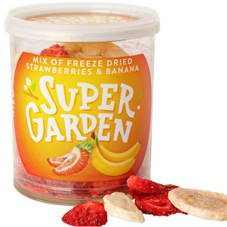 SUPER GARDEN Gefriergetrocknete Erdbeer-Bananen-Mischung, 29g