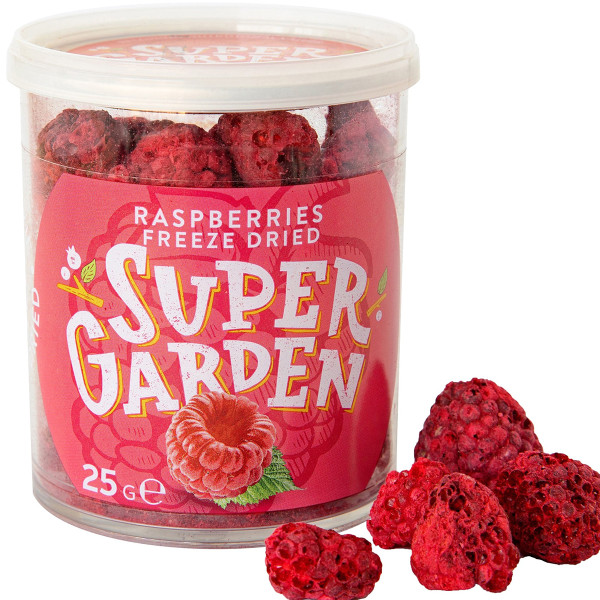 SUPER GARDEN Gefriergetrocknete Himbeeren, 25g SUPER GARDEN Gefriergetrocknete Himbeeren, 25g