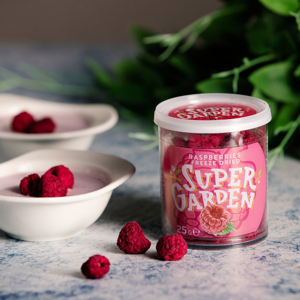 SUPER GARDEN Gefriergetrocknete Himbeeren, 25g SUPER GARDEN Gefriergetrocknete Himbeeren, 25g