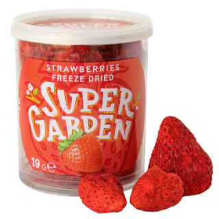 SUPER GARDEN Gefriergetrocknete Erdbeeren, 19g