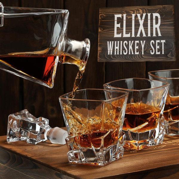 Whisky-Set in Holzkiste „ELIXIR“
