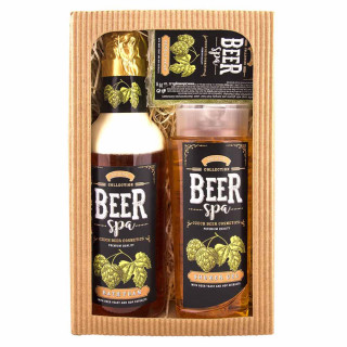 Kosmetik-Geschenkset „BEER SPA“ - Badeschaum (500ml), Duschgel (250ml) und Seife (70g)