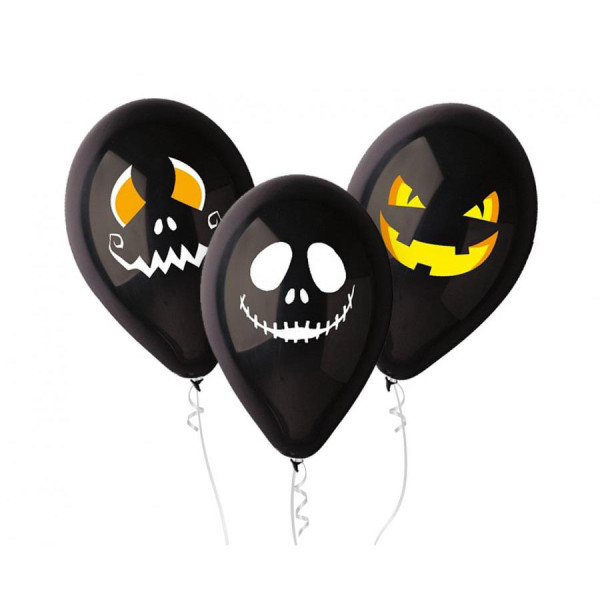 Premium-Luftballons "Halloween Gesichter" (3 Stk.) Premium-Luftballons "Halloween Gesichter" (3 Stk.)