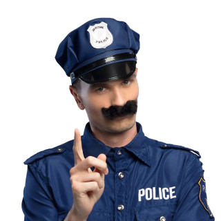 Aufsteckbarer Polizisten-Schnurrbart