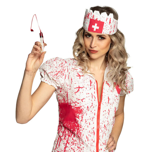 Spritze und Kunstblut Set „Horror Krankenschwester“ Spritze und Kunstblut Set „Horror Krankenschwester“