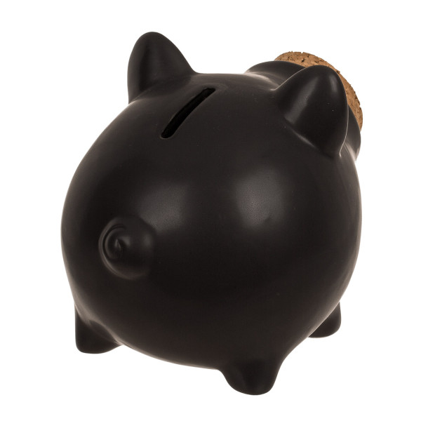 Sparschwein mit Korken in der Nase Sparschwein mit Korken in der Nase