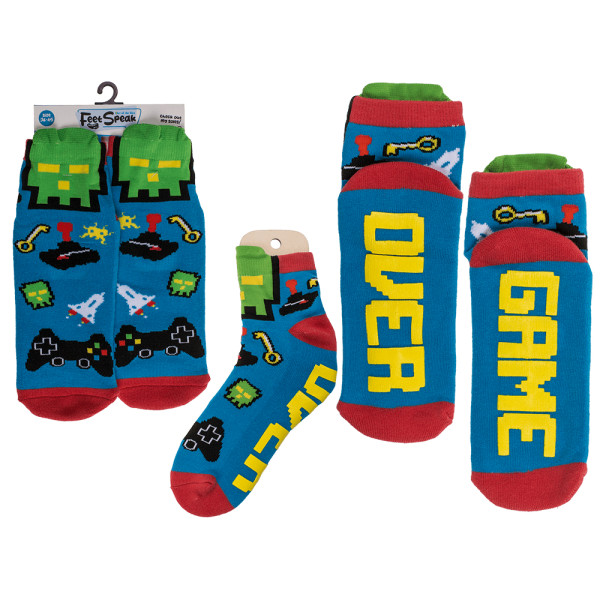 Socken mit rutschfester Sohle „Game Over“ Socken mit rutschfester Sohle „Game Over“