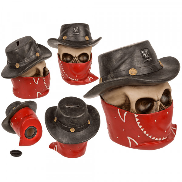 Totenkopf-Sparschwein "Outlaw" Totenkopf-Sparschwein "Outlaw"