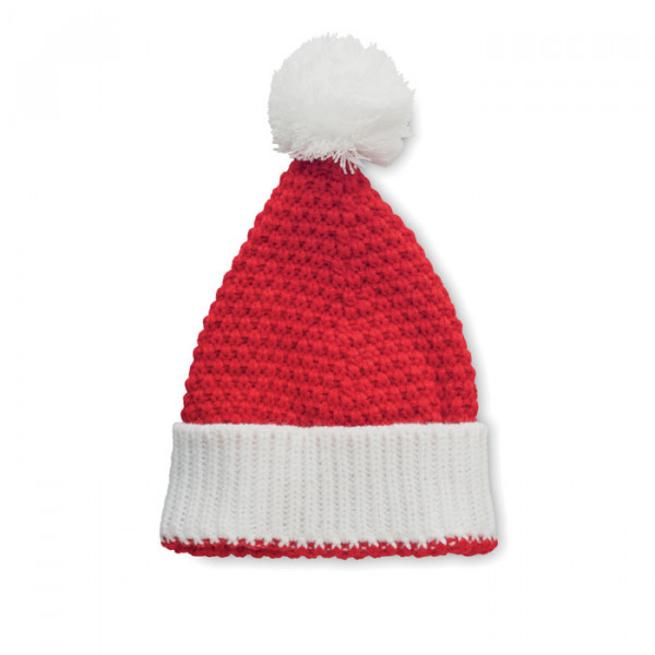 Gestrickte rote Wintermütze „Auriga“