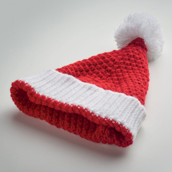 Gestrickte rote Wintermütze „Auriga“