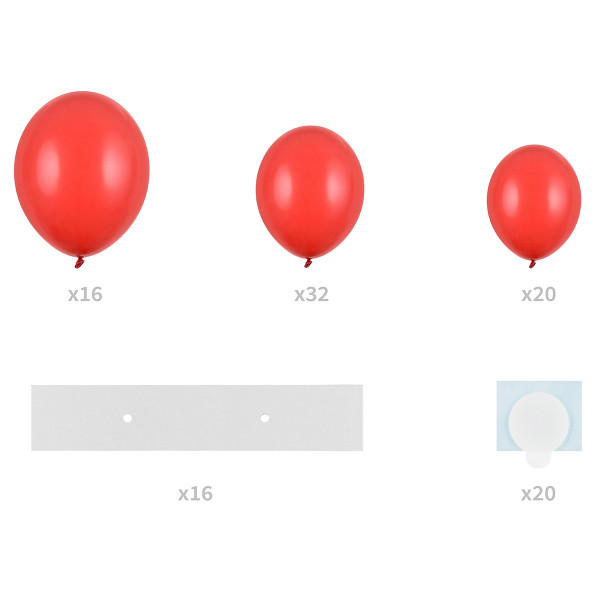 Ballongirlande „Rotes Herz“ (68 Stück, 160cm) Ballongirlande „Rotes Herz“ (68 Stück, 160cm)